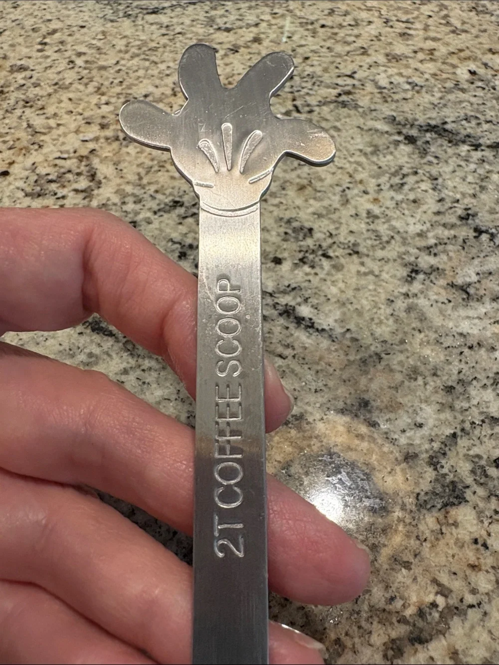 Mickey's Coffee 2-Tablespoon Stainless Steel Coffee Scoop - Silver